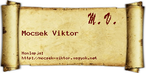 Mocsek Viktor névjegykártya